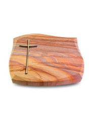 Grabstein Galaxie/Rainbow Kreuz 2 (Bronze)