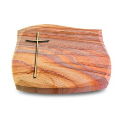 Grabstein Galaxie/Rainbow Kreuz 2 (Bronze)