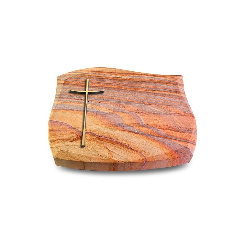 Grabstein Galaxie/Rainbow Kreuz 2 (Bronze)