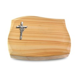 Grabstein Galaxie/Woodland Kreuz/Ähren (Alu)