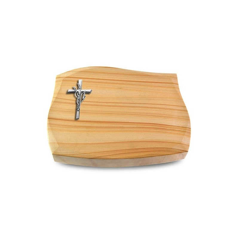 Grabstein Galaxie/Woodland Kreuz/Ähren (Alu)