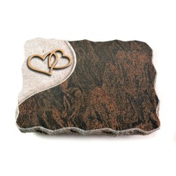 Grabplatte Barap Folio Herzen (Bronze)