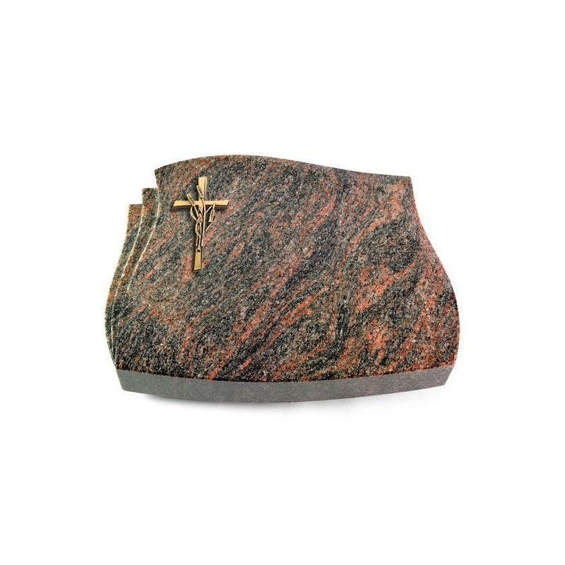 Grabstein Liberty/Himalaya Kreuz/Ähren (Bronze)