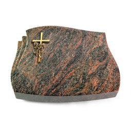 Grabstein Liberty/Himalaya Kreuz/Rose (Bronze)