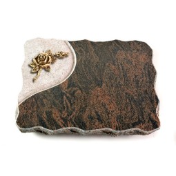 Grabplatte Barap Folio Rose 1 (Bronze)