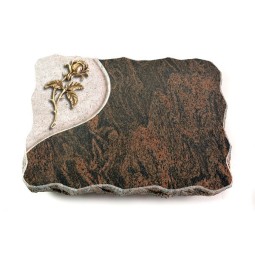 Grabplatte Barap Folio Rose 2 (Bronze)