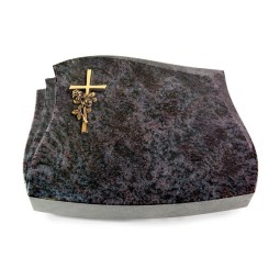 Grabstein Liberty/Orion Kreuz/Rose (Bronze)