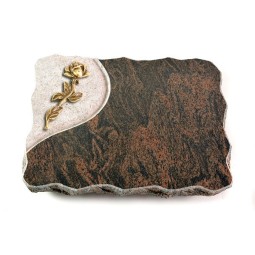 Grabplatte Barap Folio Rose 7 (Bronze)