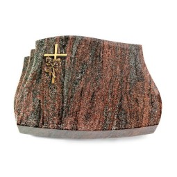 Grabstein Liberty/Paradiso Kreuz/Rose (Bronze)