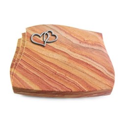 Grabstein Liberty/Rainbow Herzen (Alu)