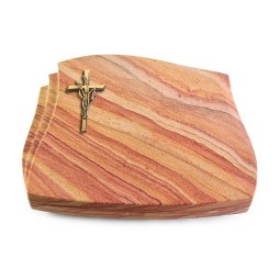 Grabstein Liberty/Rainbow Kreuz/Ähren (Bronze)