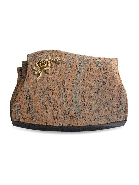 Grabstein Liberty/Raw-Silk Rose 1 (Bronze)