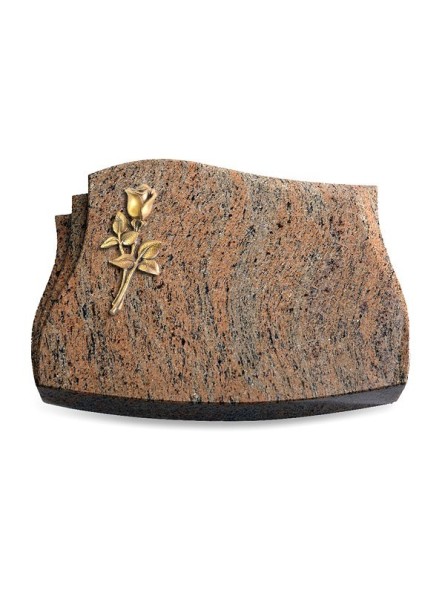 Grabstein Liberty/Raw-Silk Rose 8 (Bronze)