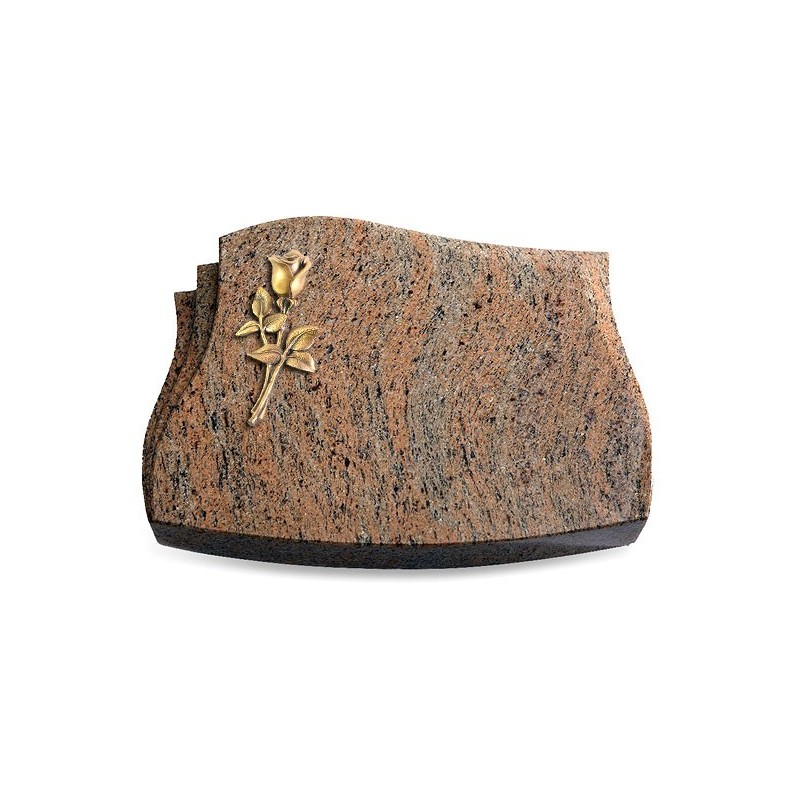 Grabstein Liberty/Raw-Silk Rose 8 (Bronze)