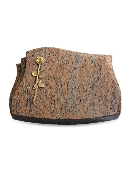 Grabstein Liberty/Raw-Silk Rose 12 (Bronze)