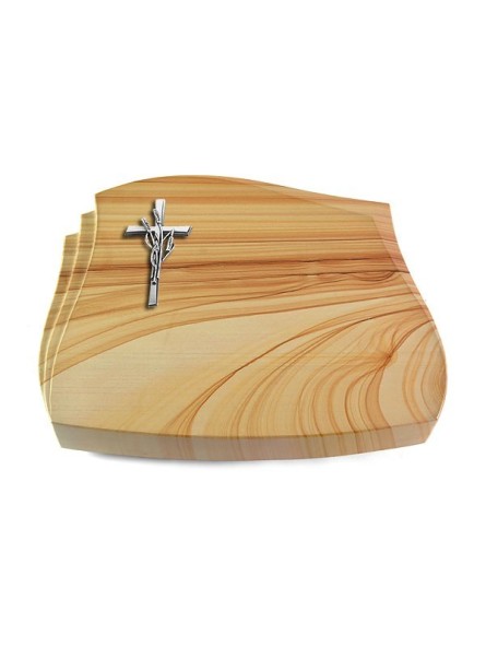 Grabstein Liberty/Woodland Kreuz/Ähren (Alu)