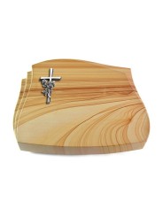 Grabstein Liberty/Woodland Kreuz/Rose (Alu)