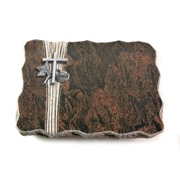 Grabplatte Barap Strikt Kreuz 1 (Alu)