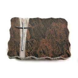 Grabplatte Barap Strikt Kreuz 2 (Alu)