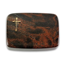 Grabstein Linea/Aruba Kreuz/Ähren (Bronze)