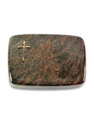 Grabstein Linea/Himalaya Kreuz/Ähren (Bronze)