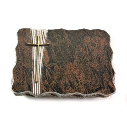 Grabplatte Barap Strikt Kreuz 2 (Bronze)