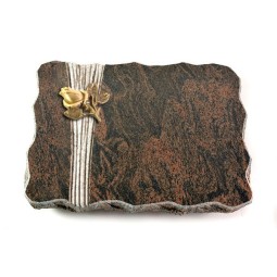 Grabplatte Barap Strikt Rose 3 (Bronze)