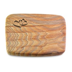 Grabstein Linea/Rainbow Herzen (Bronze)