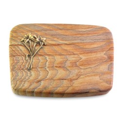 Grabstein Linea/Rainbow Lilie (Bronze)