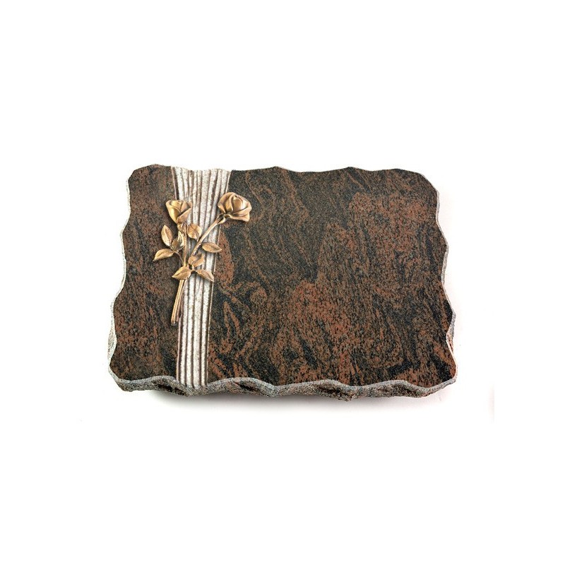 Grabplatte Barap Strikt Rose 10 (Bronze)