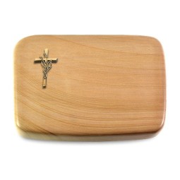 Grabstein Linea/Woodland Kreuz/Ähren (Bronze)