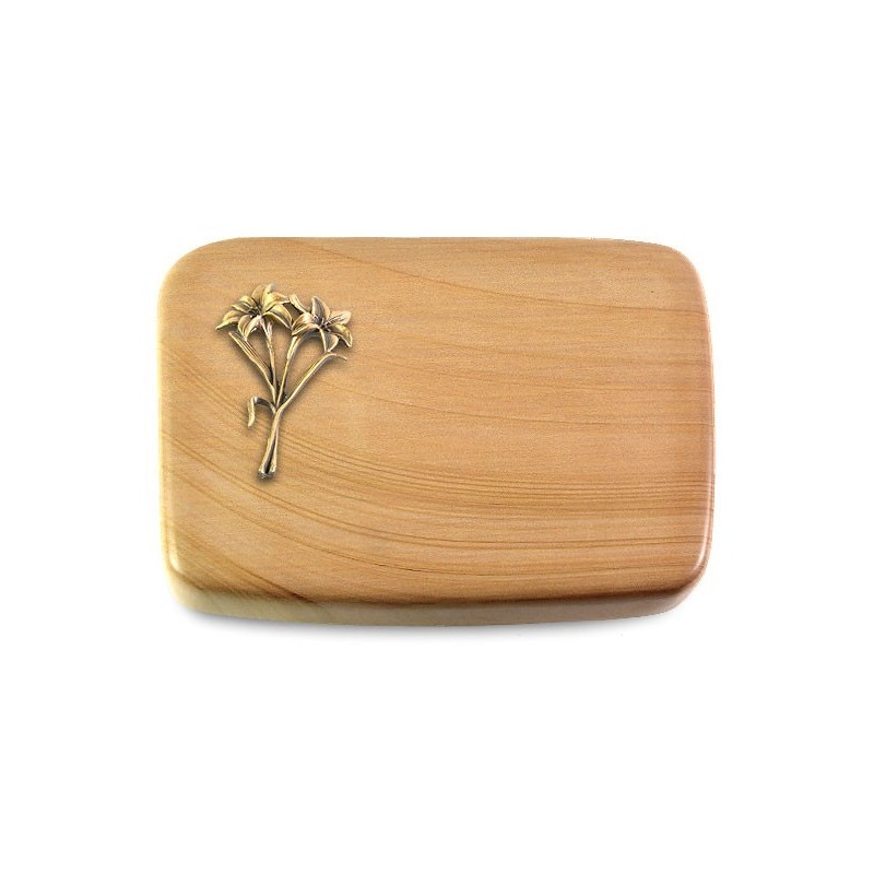 Grabstein Linea/Woodland Lilie (Bronze)