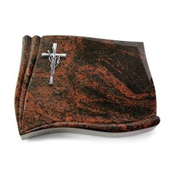 Grabstein Memory/Aruba Kreuz/Ähren (Alu)