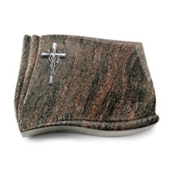 Grabstein Memory/Himalaya Kreuz/Ähren (Alu)