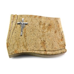 Grabstein Memory/Kashmir Kreuz/Ähren (Alu)