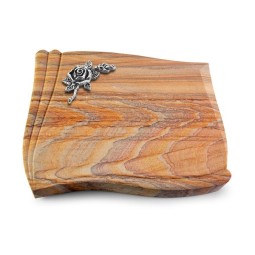 Grabstein Memory/Rainbow Rose 1 (Alu)