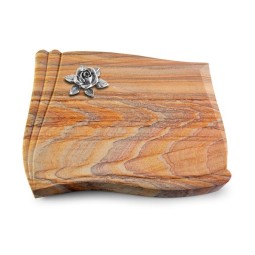 Grabstein Memory/Rainbow Rose 4 (Alu)