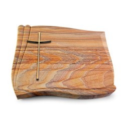 Grabstein Memory/Rainbow Kreuz 2 (Bronze)