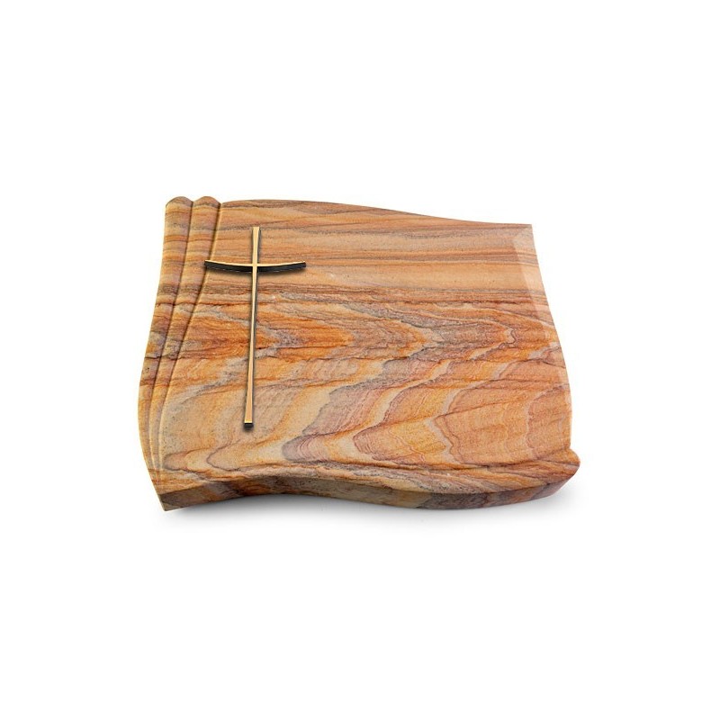 Grabstein Memory/Rainbow Kreuz 2 (Bronze)