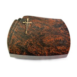 Grabstein Paris/Aruba Kreuz/Ähren (Bronze)