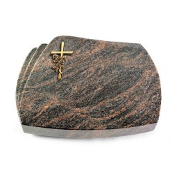 Grabstein Paris/Himalaya Kreuz/Rose (Bronze)