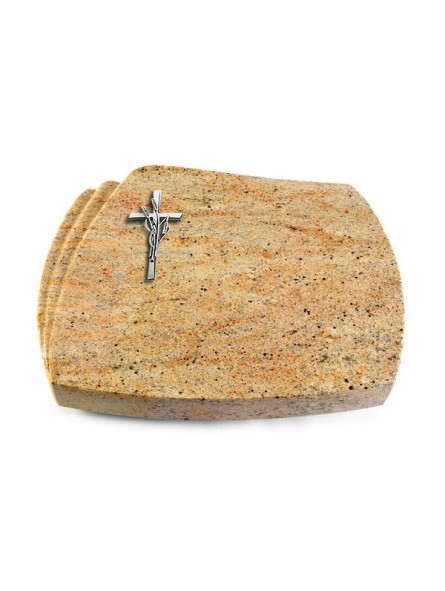 Grabstein Paris/Kashmir Kreuz/Ähren (Alu)