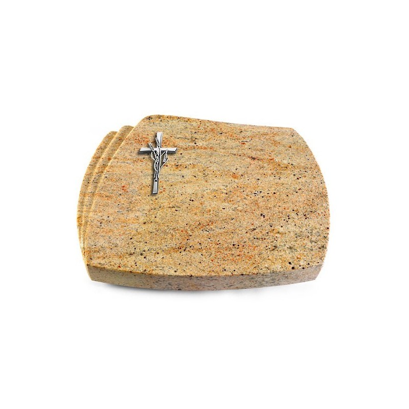 Grabstein Paris/Kashmir Kreuz/Ähren (Alu)