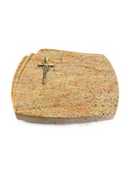 Grabstein Paris/Kashmir Kreuz/Ähren (Bronze)