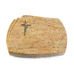 Grabstein Paris/Kashmir Kreuz/Ähren (Bronze)