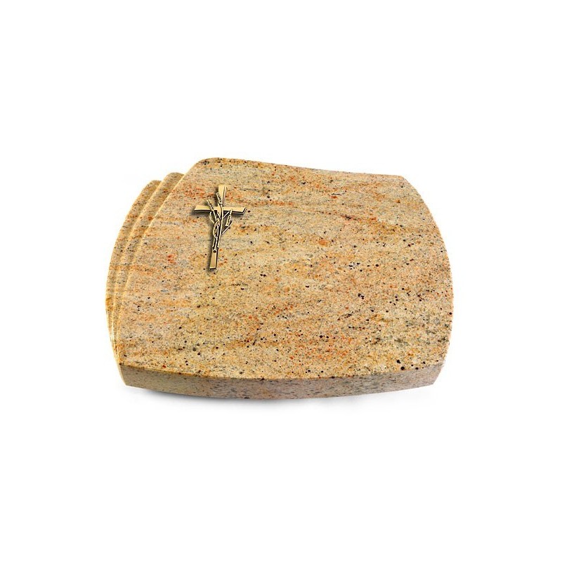 Grabstein Paris/Kashmir Kreuz/Ähren (Bronze)
