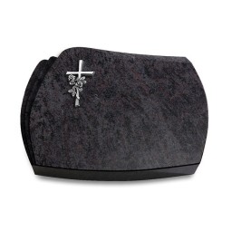 Grabstein Paris/Orion Kreuz/Rose (Alu)