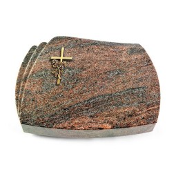 Grabstein Paris/Paradiso Kreuz/Rose (Bronze)