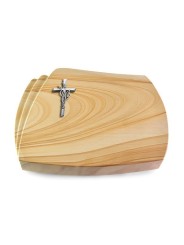 Grabstein Paris/Woodland Kreuz/Ähren (Alu)