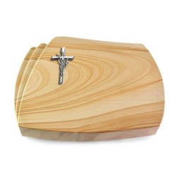 Grabstein Paris/Woodland Kreuz/Ähren (Alu)